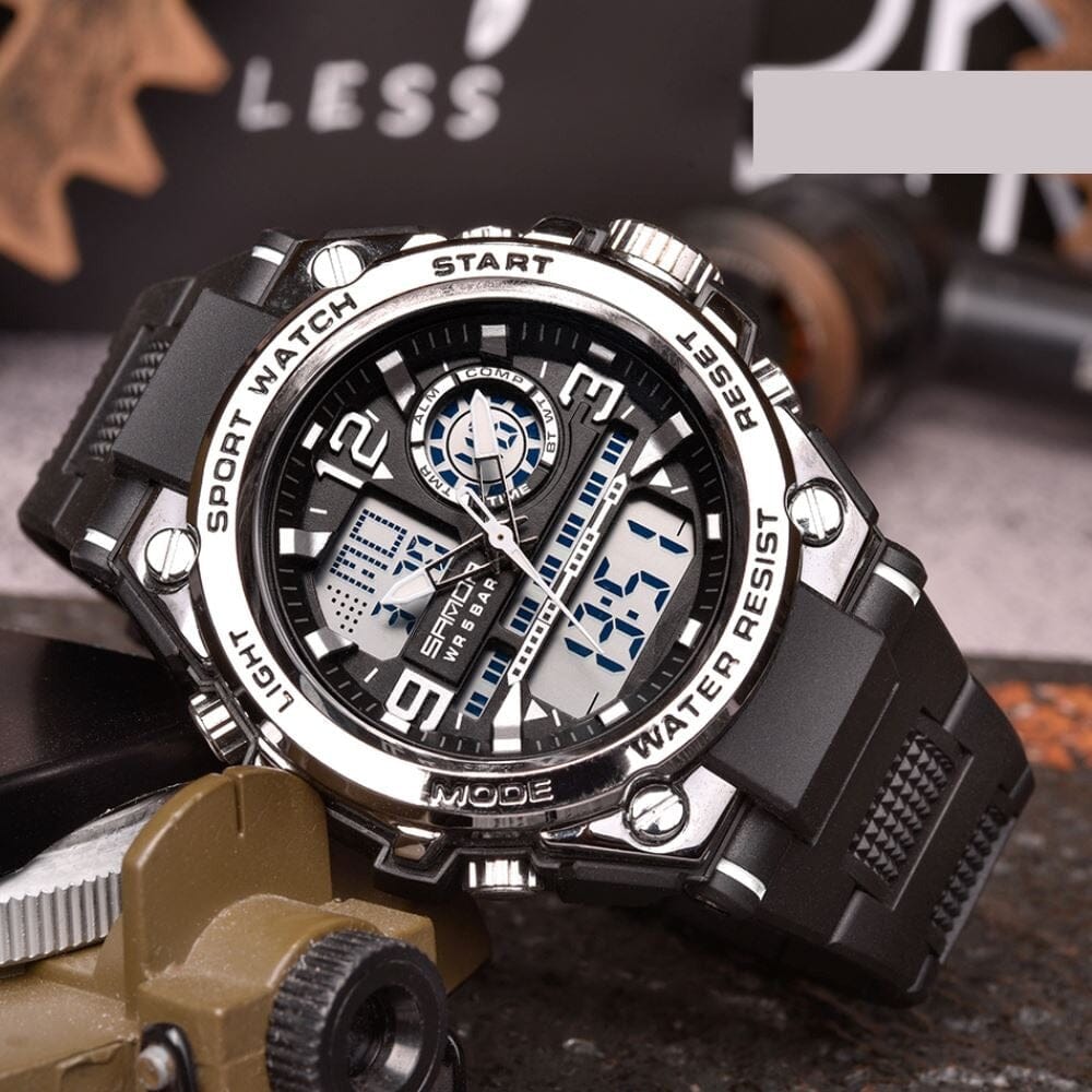 Montre Militaire Homme SANDA Sport Joias & Acessórios (Relógio 2) Mascato Shop Noir/Argent