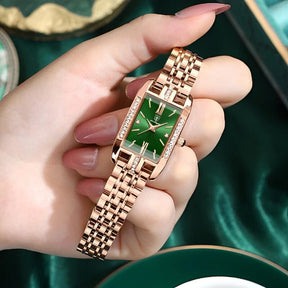 Montre Femme Quartz Rectangulaire de Luxe Feminino - Relógio 2 Mascato Shop 