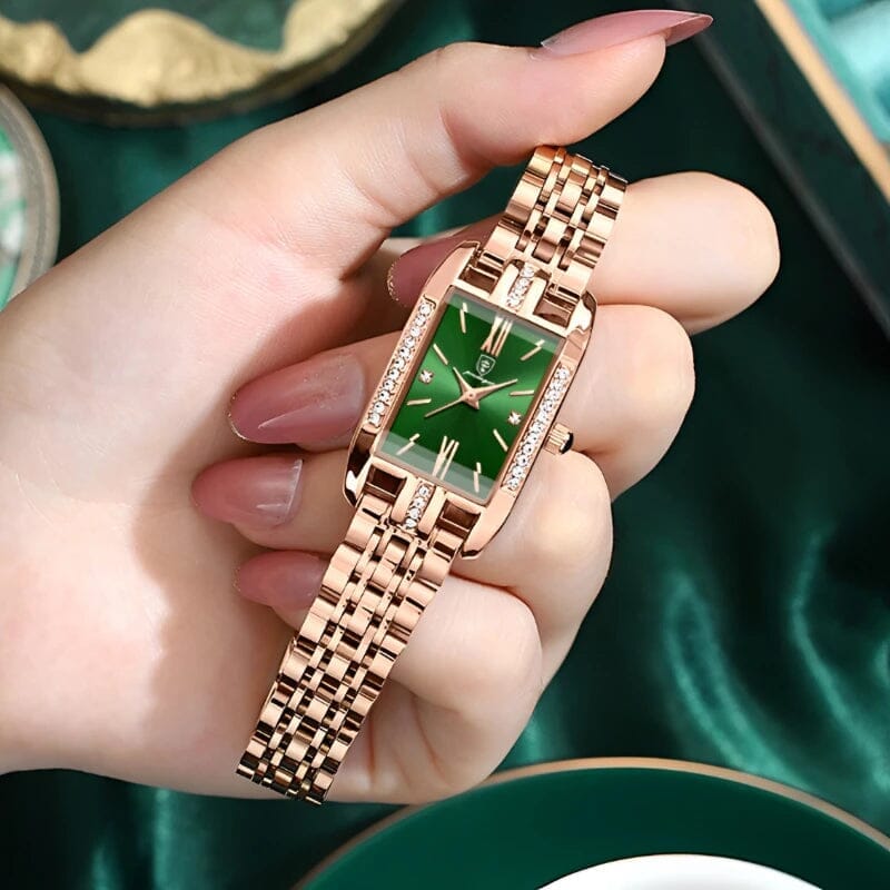 Montre Femme Quartz Rectangulaire de Luxe Feminino - Relógio 2 Mascato Shop 