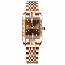 Montre Femme Quartz Rectangulaire de Luxe Feminino - Relógio 2 Mascato Shop Marron 